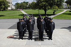 court officers standing at attention
