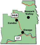 Map of Tioga County