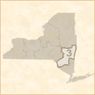 MAP showing where 3rd judicial district is in NY State