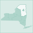map of where the 4th judicial district is in NY state