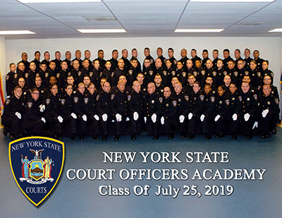 Graduation Pic: New York State Court Officers Academy - Class of July 25, 2019 - Largest Recruit Class Ever