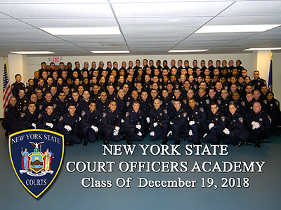 New York State Court Officers Academy, Class of December 19, 2018 Graduation Photo