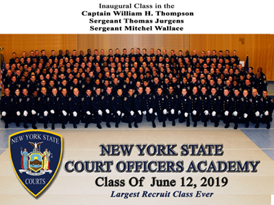 Graduation Pic: New York State Court Officers Academy - Class of June 12, 2019 - Largest Recruit Class Ever