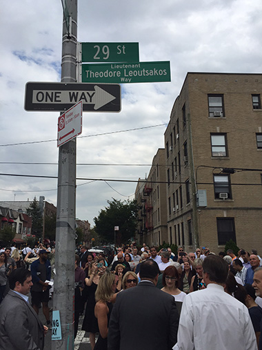 Queens Street Co-Naming Honors Lt. Theodore Leoutsakos 29th Street and 21st Avenue