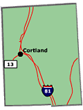 Cortland County Map