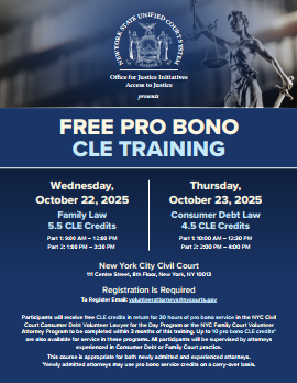 Free Pro Bono CLE Training