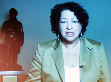 Justice Sotomayor on video.