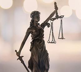 Photo of Lady Justice holding scales